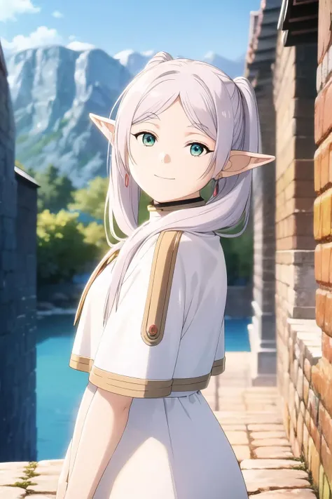 (high quality, high resolution:1.3), 4k, masterpiece, detailed background, scenery,
BREAK
1girl, solo, upper body,standing, <lora:Frieren:0.75>, Frieren, green eyes, white hair, pointy ears, smile,<lora:NoiseOffset_v2:1.0><lora:NoiseOffset_v2:1.0>