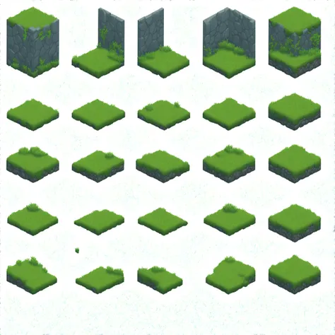 isometric, assets for adventure game, ultra-detailed, videogame scenery assets,
Grass floor
