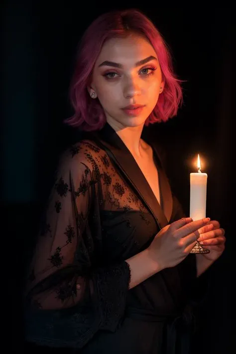 DEN_roxylove_SG,
(in a dark room in (pitch black:1.2) amongst a (candle light vigil:1.2), (candles:1.1), (candle light:1.1), (pitch black room:1.2), (darkness:1.1), wearing a (sheer robe:1.1), robe, sheer, (lots of candles:1.2):1.2),
bokeh, f1.4, 40mm, photorealistic, raw, 8k, textured skin, skin pores, intricate details <lora:epi_noiseoffset2:1>, epiCRealism <lora:ClothingAdjuster3:-1>