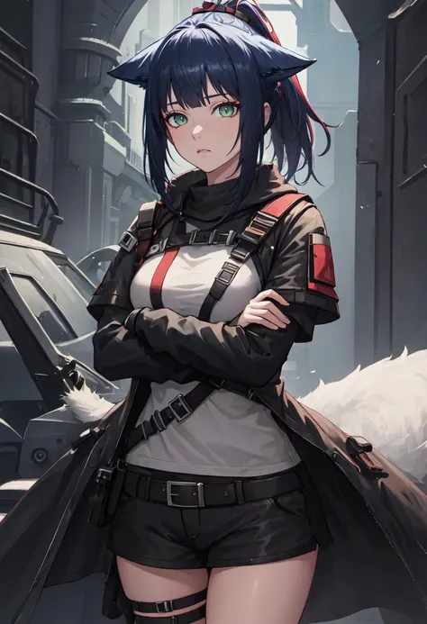 (safe:1.10), best quality, masterpiece, highres, solo, (jessica_arknights:1.10), crossed arms, cowboy shot, looking at viewer, 33 <lora:jessica_arknights:0.80>