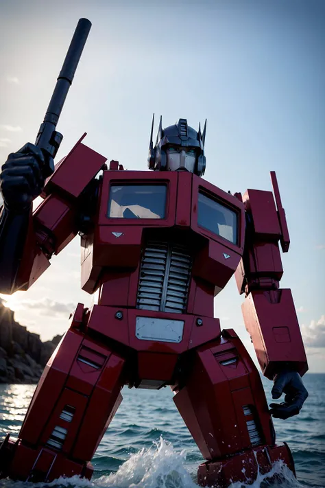 Photo of Optimus Prime emerging from the depths of the ocean.
epic big mecha, blurry, detailed metal shapes
<lora:OptimusPrimeG1_1.2:0.75>