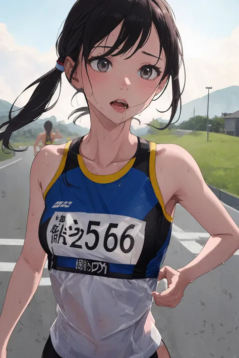 (best quality, masterpiece, highres),1girl,solo,running,sweat,outdoors,close-up,
(hair in mouth:0.6),<lora:hair in mouth_v1:1>,