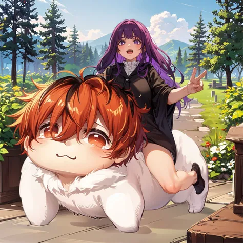 HDR,UHD,8K,best quality,masterpiece,((1boy,,<lora:CHAR-Stark:0.8>,,StarkFrieren,)),<lora:DoroX_V1:0.7>,doro,creature,chibi,;3,no humans,nature background,tears,crying,BREAK
1girl,(riding:1.2),pov,<lora:CHAR-Fern:0.8>, FernFrieren,very long hair,purple eyes,(purple pupils),white dress,black robe,