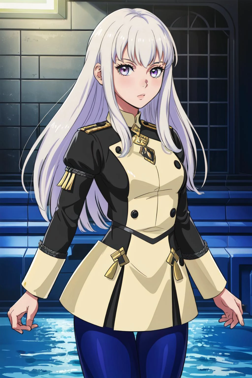(masterpiece, best quality), intricate details, 8k, artstation, wallpaper, official art, splash art, sharp focus,
1girl, <lora:fireemblem_ordelia_pruned-12:0.8> lysithea von ordelia, lysitheauniform, blue pantyhose,
<lora:sciamano240StyleLora_1:0.8>