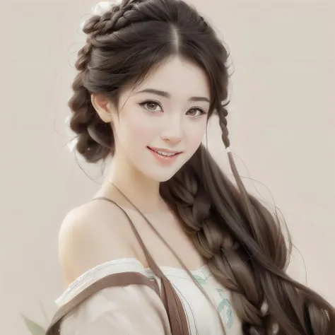 (highest quality, masterpiece:1.2), (Paintings by Vigée Leblanc: 1.2) ,geometry, Beautiful woman, Laughing cutely