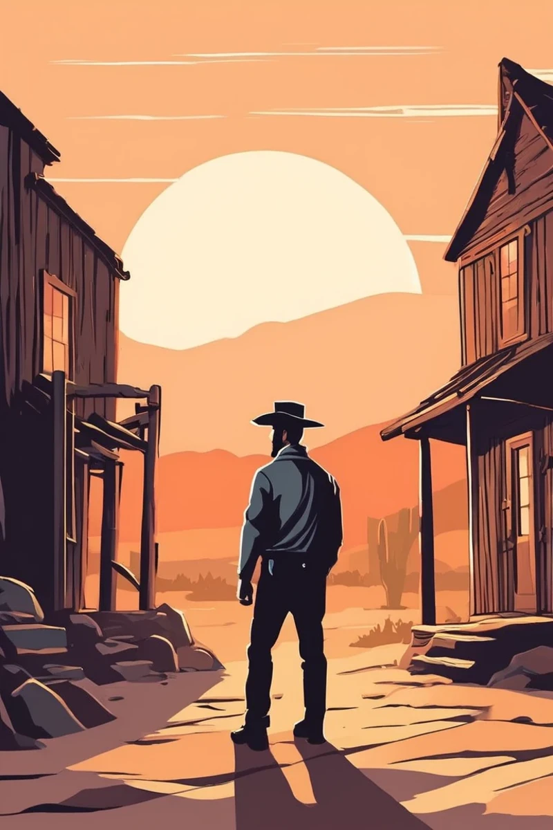 flvcil09 style <lora:style_09_sleek_sharpie_l0-x_flvcil09_style:1>, man standing,
prisoner, sturdy,
Old western ghost town and dusk,
high quality, masterpiece, highres,