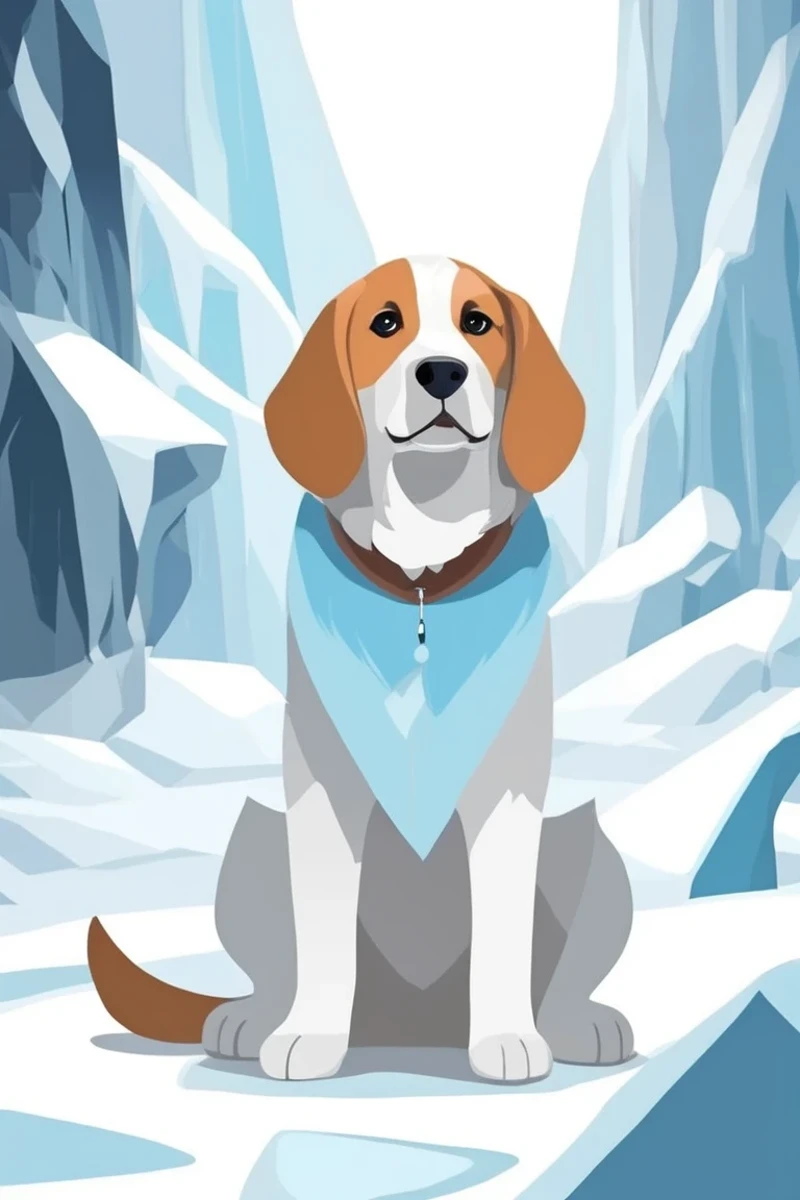 flvcil09 style <lora:style_09_sleek_sharpie_l0-x_flvcil09_style:1>, dog standing,
actress, fallacious,
Glacial ice cave and blue tones,
high quality, masterpiece, highres,
