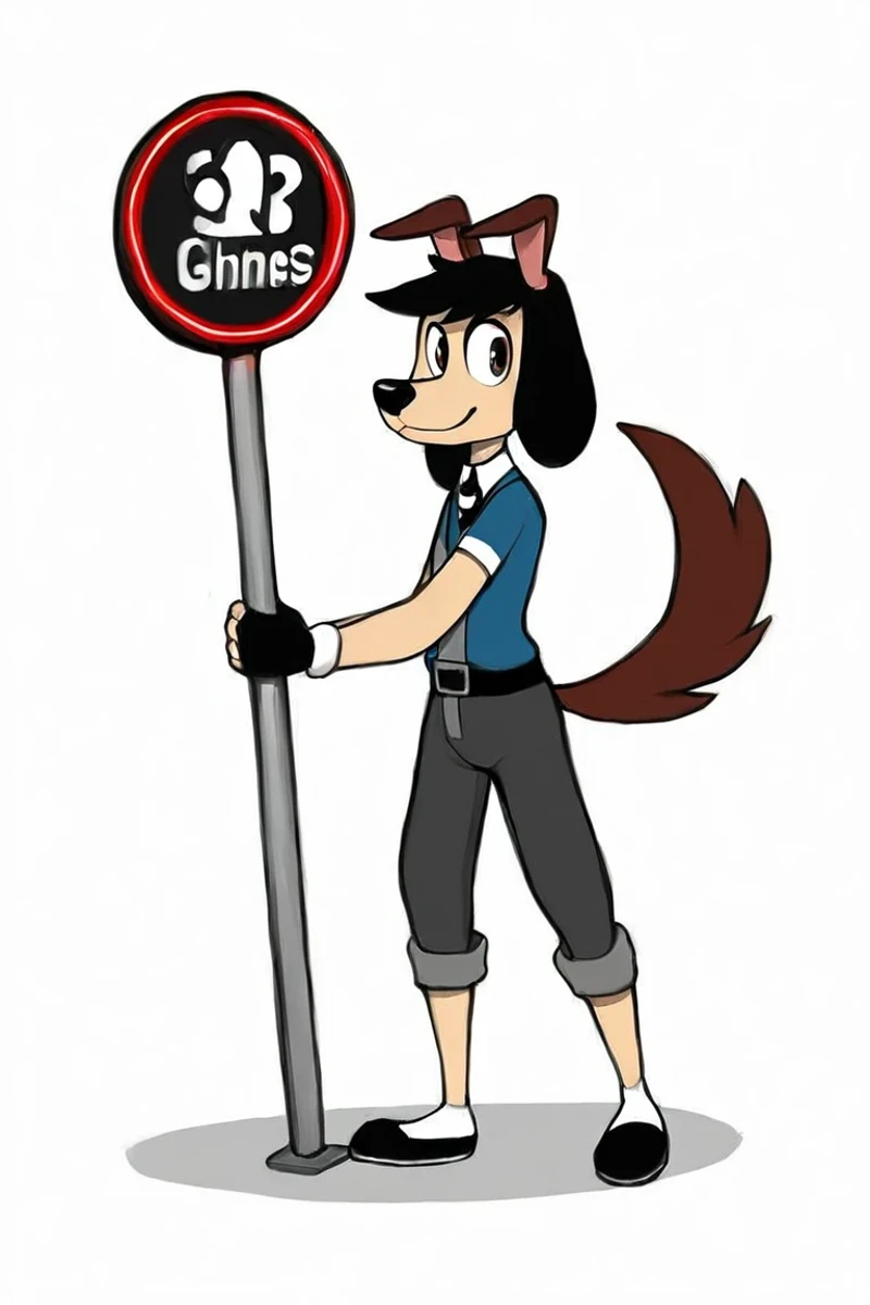 flvcil18 style <lora:style_18_simple_tone_l0-p_flvcil18_style:1>, dog standing,
engineer, fascinating,
Classic diner and neon sign,
high quality, masterpiece, highres,
