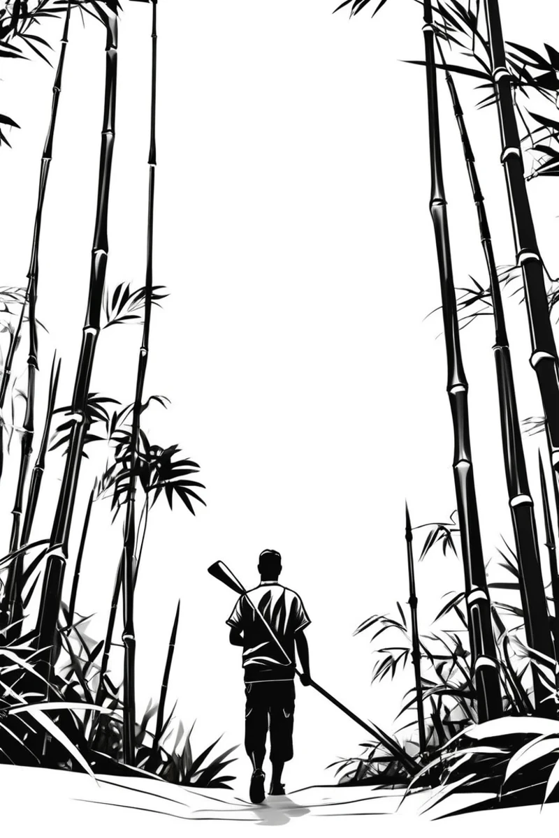 flvcil04 style <lora:style_04_mono_sketch_l1-x_flvcil04_style:1>, man standing,
lifeguard, epic,
Bamboo forest and light filtering through,
high quality, masterpiece, highres,