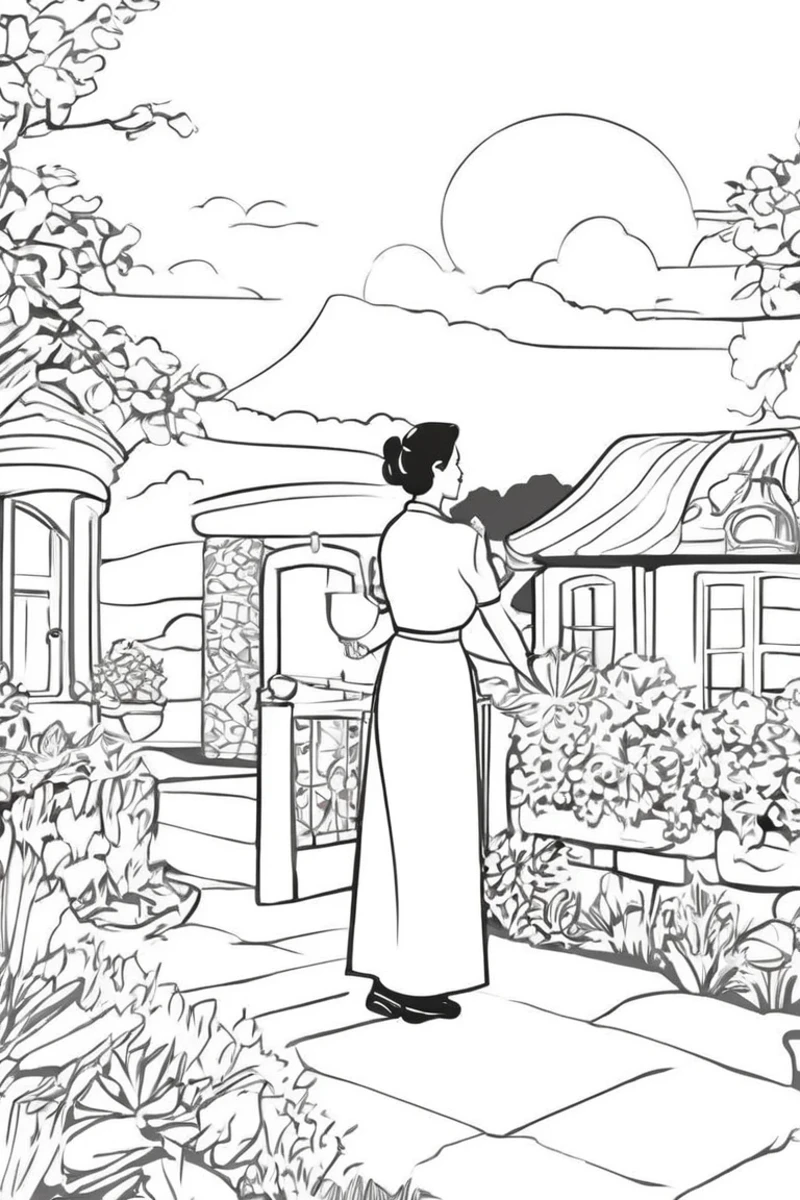flvcil02 style <lora:style_02_bold_edge_l3-x_flvcil02_style:1>, woman standing,
chef, hyperdetailed,
Quaint bed and breakfast and sunrise,
high quality, masterpiece, highres,