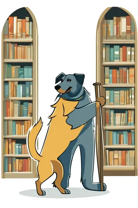 flvcil06 style <lora:style_06_cozy_palette_l0-x_flvcil06_style:1>, dog standing,
standard-bearer, dazzling,
Old bookstore and shelves and quiet corners,
high quality, masterpiece, highres,
