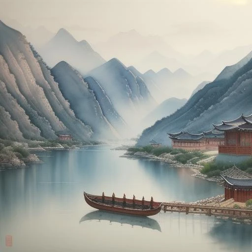 国画山水和水墨山水Chinese Landscape Art