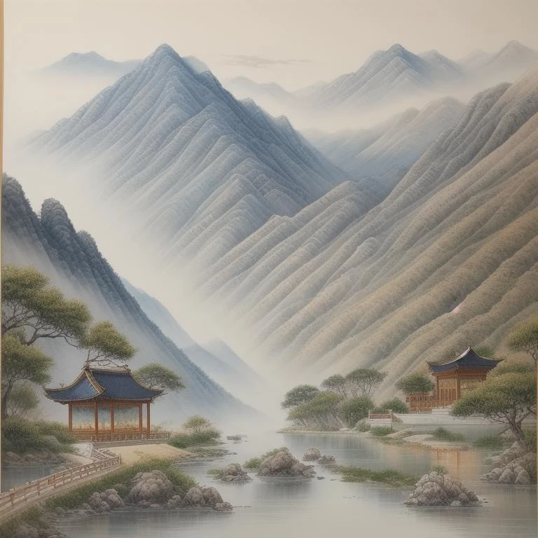国画山水和水墨山水Chinese Landscape Art