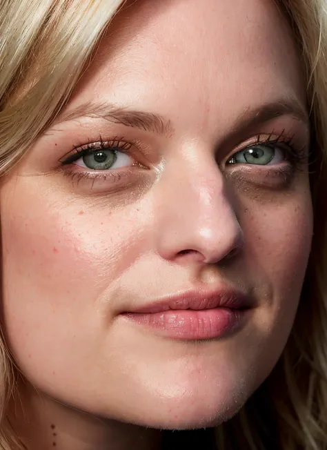 portrait of Elisabeth Moss, blonde hair, , epic (photo, studio lighting, hard light, sony a7, 50 mm, matte skin, pores, colors, hyperdetailed, hyperrealistic), <lyco:Elisabeth Moss:1.0>