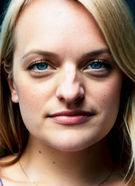 portrait of Elisabeth Moss, blonde hair, , epic (photo, studio lighting, hard light, sony a7, 50 mm, matte skin, pores, colors, hyperdetailed, hyperrealistic), <lyco:Elisabeth Moss:1.0>
