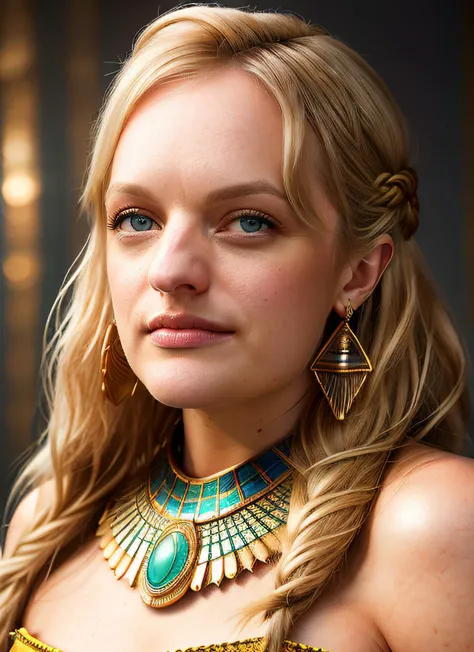 portrait of Elisabeth Moss blonde hair, epic (photo, studio lighting, hard light, sony a7, 50 mm, matte skin, pores, colors, hyperdetailed, hyperrealistic), <lyco:Elisabeth Moss:1.2>