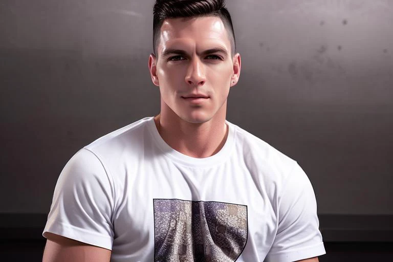 <lora:paddyov15:1> paddyo, professional studio quality modeling headshot, 4K, simple background, dramatic lighting, neutral expression, realistic skin, fine detail, shirt, ultra realistic photograph, professional photograph, by Gucci photographer.