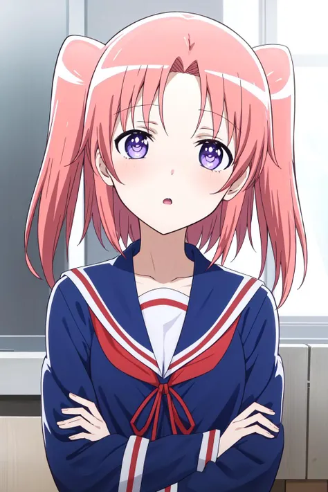 Sumisakurasawa, Sumi Sakurasawa, flequillo, (ojos rosados:1.5), pelo entre los ojos, cabello rosado, trenza, Lazo de pelo, cejas gruesas,
Falda QUEBRAR, camisa, mangas largas, arco, cinta, Uniforme escolar, Camisa blanca, Serafuku, Collar de marinero, red ribbon, Cinta para el cuello, falda roja, Cuello marinero blanco,
DESCANSO mirando al espectador,
DESCANSO en interiores, Classroom,
QUEBRAR (Obra maestra:1.2), La mejor calidad, High resolution, Unidad 8K Fondo de pantalla, (illustration:0.8), (hermosos ojos detallados:1.6), Cara extremadamente detallada, Perfect lighting, CG extremadamente detallado, (Manos perfectas, Perfect anatomy),