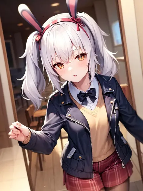 masterpiece, best quality, <lora:laf3-3:1>, alternate costume, fake animal ears, collared shirt, jacket,