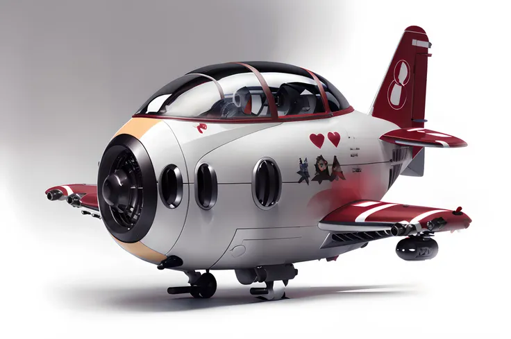 (masterpiece, top quality, best quality, official art, beautiful and aesthetic:1.2),(8k, best quality, masterpiece:1.2), CGcuteplane asw,  no humans, (white background:1.3), simple background,  <lora:CGcuteplane asw:1>