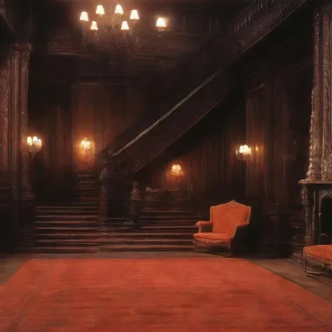 stairs, scenery, horrible,dark, no humans, candle, window, night, arch, crow, bird, fantasy <lora:horrible:0.8>