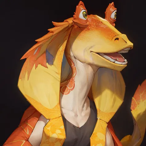 masterpiece, best quality, papercraft, jar jar binks, Beautiful Art Style, 1girl, young woman, gag, sturdy, lunar base, <lora:papercraftV0.3-000004:1>, <lora:jarJarBinksGunganStar_v3:0.6>