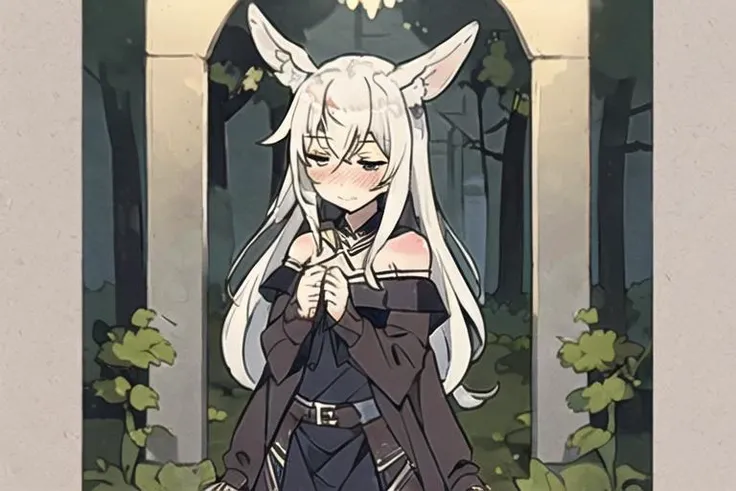 (((magic forest))), (colorful flowers), shadow, sunlight, warm, side lighting,
<BRAKE>
(masterpiece), (best quality), (detailed background, best lighting), ultra-detailed, highly detailed, (((blush))), shy, solo, (happy), (smile), barefoot, 
<BRAKE>
black dress, short sleeve, (off shoulder dress),
(tsumikiminiwa01), <lora:0_TsumMina_00_02:1> <lora:0_DDGH_00_02-000231:0.7>