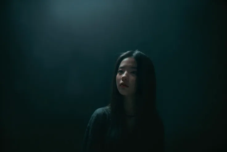 (masterpiece:1.2),best quality,high quality,(realistic),(absurdres:1.2),UHD,ultrarealistic,
(rainy night, dark, dark photo, grainy, dimly lit:1.3),a girl standing alone in front of an old,shabby,unlit transit station in a deserted countryside on a dark night,
slender body,full body,(beautiful eyes, beautiful symmetrical face),long hair,bangs,plaid skirt,looking at viewer,fog,
noise,film grain,depth of field,analog film style,vivid color,