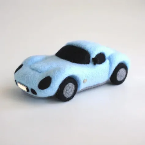 <lora:ç¾æ¯æ¯¡:1>,felt,sports car,