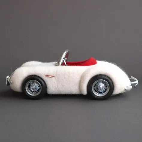 <lora:ç¾æ¯æ¯¡:1>,felt,sports car,