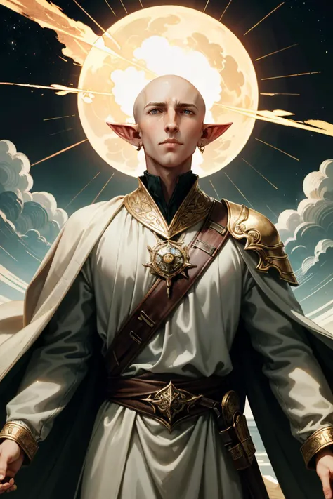 ((ultra detailed, masterpiece, absurdres))
<lora:DAISolas:0.9>
DAISolas, 1boy, solo, bald, pointy ears, Dimly lit library filled with ancient books and magical artifacts, dynamic lighting highlighting detailed book spines and mystical symbols