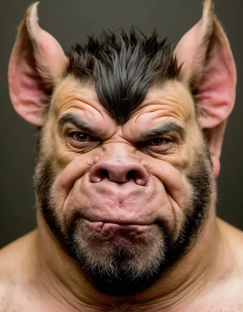 a humanoid boar Electrode hybrid creature
highly detailed mid shot portrait photo