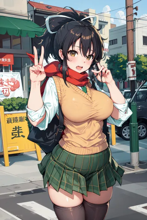 mastute piece,Best Quality,insanely detailed,8k cg,nsfw,
(shoot upper body:1.3),
(1girls:1.3),standing,looking at viewr,body in front,both arms behind back,(Green bus guide costume,green lady's-suit,green miniskirt),(bare ),
break,
blush,shy,(ecstasy(trembling:1.2),break,(Brown Hair:1.4),
break,
perfect breasts,perfec,(open mouth:0.9),(large breasts:1.3),
(In the
