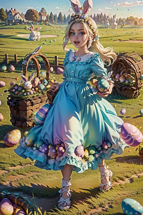 <lora:EasterEggsWorld:1> (EasterEggsWorld:1.2) (many girls:1.2) running on the green field (long dress colorful:1.3)  <lora:people_count_slider_v1:3>