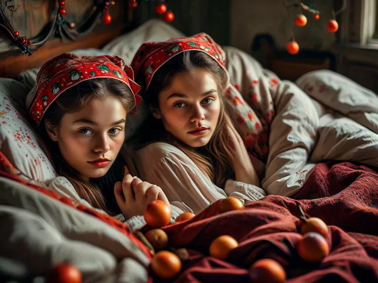 masterpiece, photorealistic, ultrarealistic, professional photograph shot on Canon EOS R6, 80mm, innocent face.
The (18yo women) were nestled all snug in their beds,
While visions of sugar-plums danced in their heads.
And mamma in her ‘kerchief, and I in my cap,
Had just settled our brains for a long winter’s nap.
Fantasy style. Fantasy dreamlike art.
Mist.
Surreal Harmony
<lora:MJ52:0.7>
<lora:Surreal Harmony:1>
<lora:RMSDXL_Enhance:0.6>