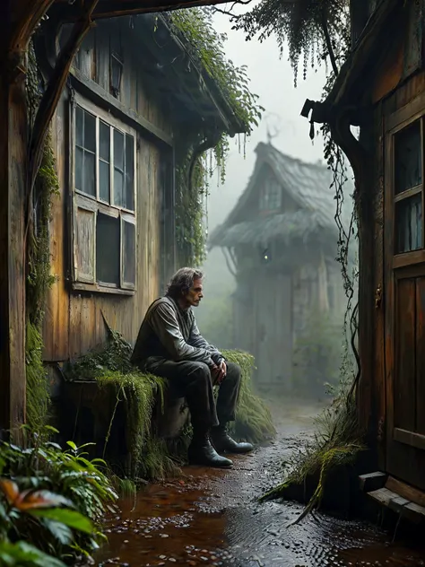 masterpiece, photorealistic, ultrarealistic,
The peculiar twisted man in a peculiar twisted cottage, rustic and old, damp and mouldy, ragged and disheveled.
Fantasy style. Fantasy dreamlike art.
Mist.
Surreal Harmony
<lora:MJ52:0.7>
<lora:Surreal Harmony:1>
<lora:RMSDXL_Enhance:0.6>
<lora:The_Dark_Side_of_the_Earth:0.4>