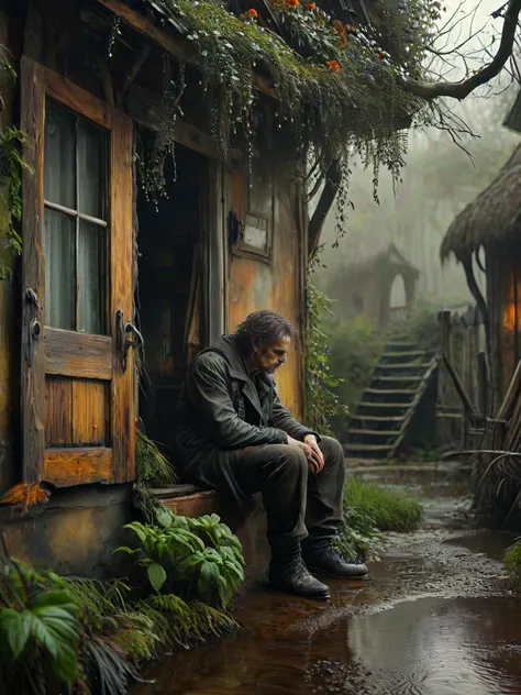 masterpiece, photorealistic, ultrarealistic,
The peculiar twisted man in a peculiar twisted cottage, rustic and old, damp and mouldy, ragged and disheveled.
Fantasy style. Fantasy dreamlike art.
Mist.
Surreal Harmony
<lora:MJ52:0.7>
<lora:Surreal Harmony:1>
<lora:RMSDXL_Enhance:0.6>
<lora:The_Dark_Side_of_the_Earth:0.4>