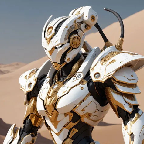 cinematic photo long shot portrait of a (White) ivory mechanical warmachine with (gold) and (black) details, scfi-fi, subsurface scattering, hyper realistic, concept art, illustration, extremely detailed, extremely intricate, extremely sharp lines, sharp focus, fascinating, 4k, 8k, smooth, masterpiece, award-winning, art by jim lee, art by wlop, full body shot, . 35mm photograph, film, bokeh, professional, 4k, highly detailed