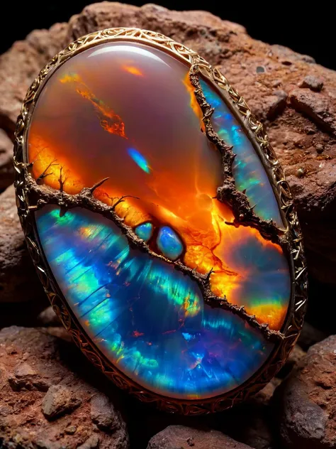 8k uhd, natural lighting, raw, rich, intricate details, key visual, atmospheric lighting, 4k, highly detailed, professional, highly detailed, 35mm photograph,
sharp focus, 3d,
closeup focus on an Australian opal, detailed, gorgeous, intricate, stunning details, vivid colors,
<lora:RMSDXL_Enhance:1>,
<lora:add-detail-xl:0.8>,
<lora:RMSDXL_Darkness_Cinema:1>,