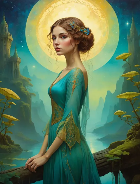 by Natalia Rak and Robert Haganin the style of John Atkinson Grimshaw, dreamyvibes artstyle <lora:dreamyvibes_artstyle:0.60>