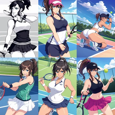 woman playing tennis