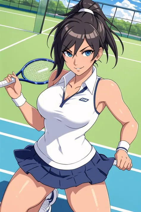 woman playing tennis