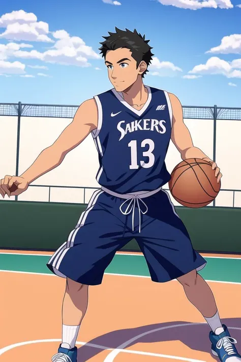 man playing basketball