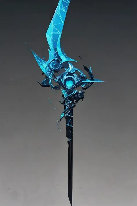 breathtaking full shot, hdr, dynamic lighting, (masterpiece, top quality, best quality, official art, beautiful and aesthetic:1.2),(8k, best quality, masterpiece:1.2), weapon, no humans, epic glowing psionic greatstaff, fantasy, black crystal, light particles, reflective surface, still life, glowing weapon, floating, glowing, simple background, <lora:Mild detail adjusterV10:0.2> <lora:CGgameweaponicon gsw:1> CGgameweaponicon gsw (edgQuality:1.2), <lora:lcm-lora-sdv1-5:0.7>, masterpiece, award-winning, professional, highly detailed, Vector art, Vivid colors, Clean lines, Sharp edges, Minimalist, Precise geometry, Simplistic, Smooth curves, Bold outlines, Crisp shapes, Flat colors, Illustration art piece, High contrast shadows, Technical illustration, Graphic design, Vector graphics, High contrast, Precision artwork, Linear compositions, Scalable artwork, Digital art