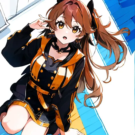 sisigami reona,solo,1girl,<lora:sisigami reona:1.0>,brown hair