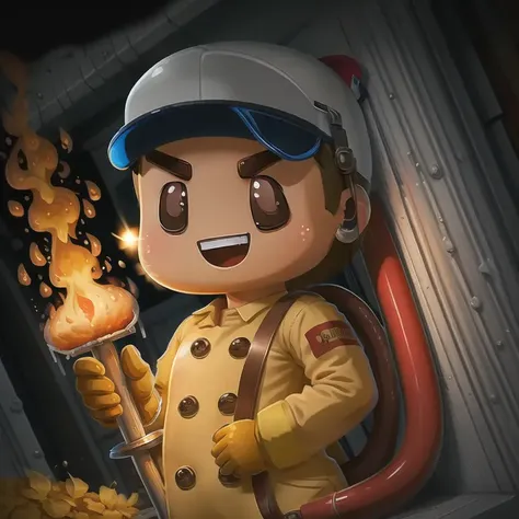 plumber firefighter pechenya <lora:pechenya:1>, ((best quality)), ((masterpiece)), (detailed)