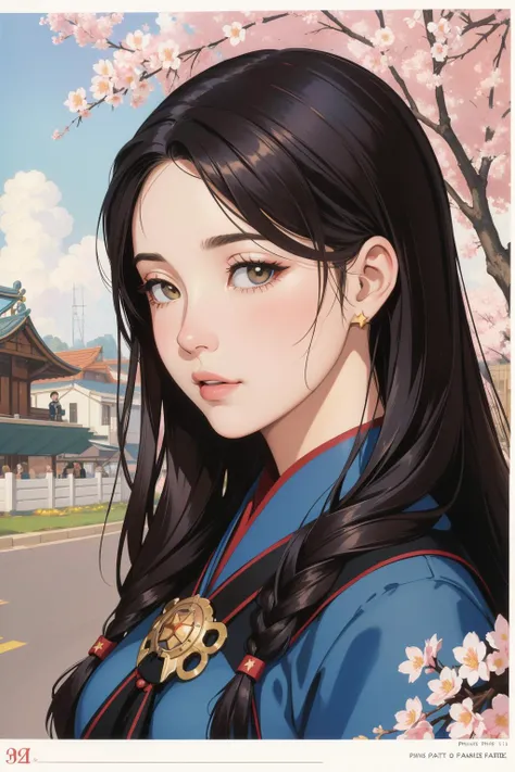 1girl, (figurativism art by Raphael Soyer:1.3) and (Paul Rand:1.0) and (Apollinary Vasnetsov:0.7) and (Andy Fairhurst:1.1) , portrait art, artistic Octane render, insane details, surreal, establishing shot of an obese Ming Dynasty (Female Gunnery Sergeant:1.3) , the Gunnery Sergeant is very [Engrossing|1950S Suburbia] and Amig500 Style, the Gunnery Sergeant has Side part hairstyle, Impressive Tattoo parlor in background, crowded garden and blossoms, Clear skies, Wide view, Simple illustration, Romantic, Yume Kawaii, Starlight, Circular polarizer, Film Washi, sgraffito, halftone texture, highly detailed face, intricate detailed face, Best quality, artstation