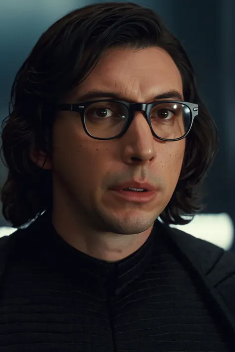 cinematic film still kylo ren, wearing wayfarer glasses, (deep frown), close up shot <lora:Kylo_Ren_XL:0.8> . shallow depth of field, vignette, highly detailed, high budget Hollywood by danny boyle, bokeh, cinemascope, moody, epic, gorgeous, film grain, grainy