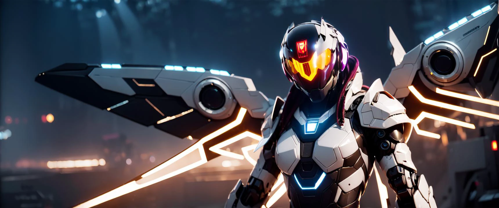 image fill, masterpiece, best quality, super detail, 16k, textured skin, Bright image quality, science fiction
1girl, full Helmet, wings, robot, angel, angel armor, Mechanical Armor
<lora:Rexmechav2-beat:0.85>, rex,