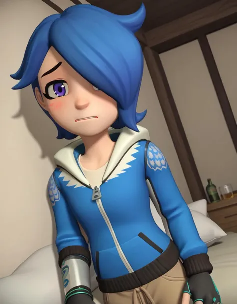 score_9, score_8_up, score_7_up, source_anime,
turboartificialrapidintelligence, <lora:turbo-artificial-rapid-intelligence-ponyxl-lora-nochekaiser:1>,
turbo artificial rapid intelligence, blue hair,hair over one eye, purple eyes, 3d,
hood, hoodie,
indoors, bed, bed room, on side, blush, drunk,
looking at viewer, cowboy shot, dutch angle, solo,